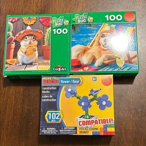 Puzzles and Lego Set